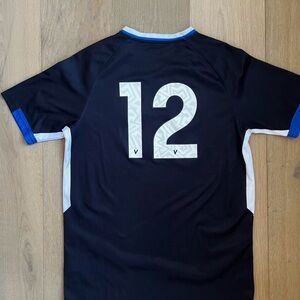 Men's Black and Blue Sports Jersey